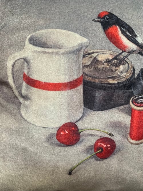 Image of Velvet Red-Capped Robin Cushion