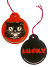 Black Lucky Cat Car Freshner