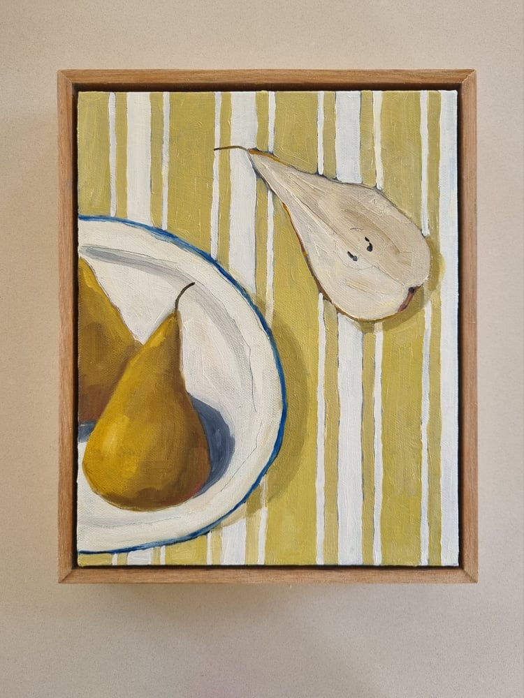 Image of Pears and the enamel plate