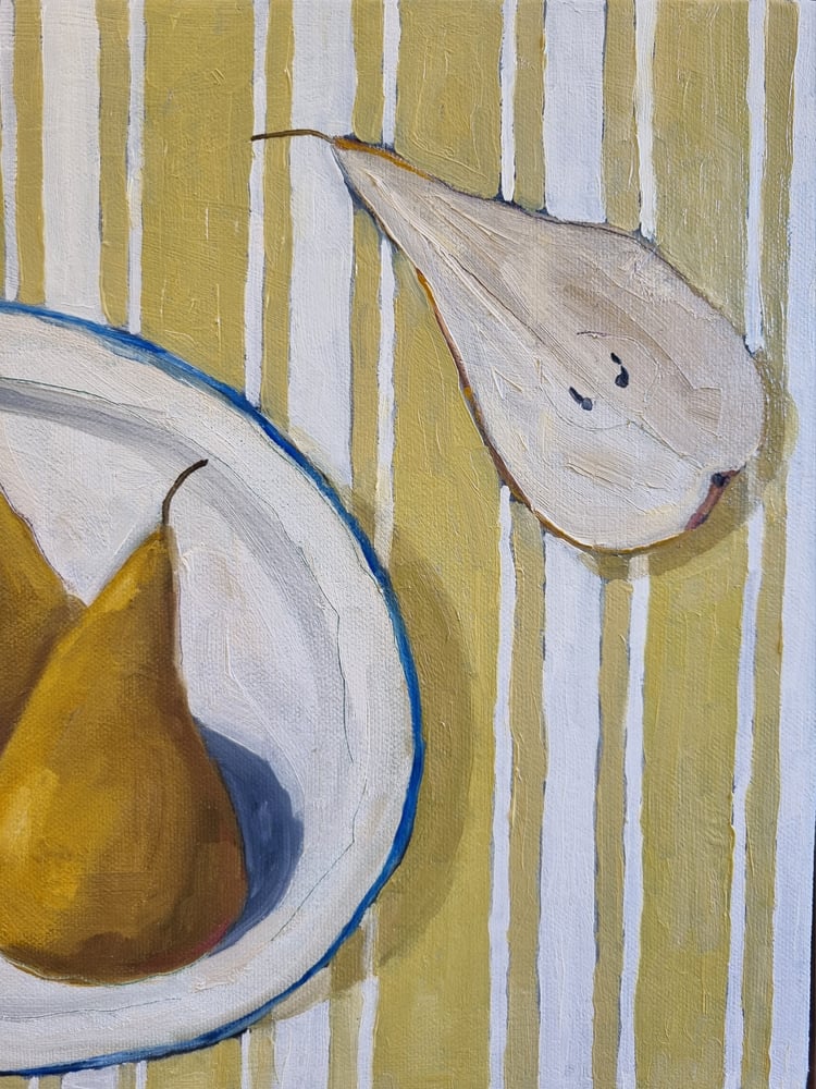 Image of Pears and the enamel plate