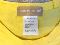 Image 3 of Mastermind Japan yellow cotton logo tee, size M