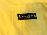 Image 4 of Mastermind Japan yellow cotton logo tee, size M