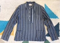 Image 1 of Graph Zero  indigo striped cotton pullover shirt, size L (fits M/L)