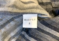 Image 7 of Graph Zero  indigo striped cotton pullover shirt, size L (fits M/L)