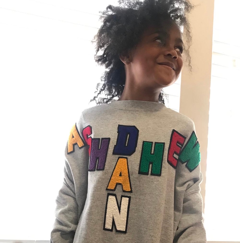 Image of ASH letter sweat shirt
