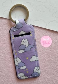 Image 1 of Celestial Kawaii Kitty Lipbalm Holder Keychain