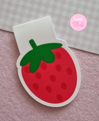 Image 1 of Kawaii Strawberry Magnetic Bookmark