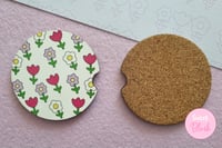 Image 2 of Kawaii Flowers Car Coasters