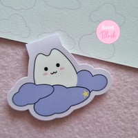 Image 1 of Celestial Kawaii Kitty Magnetic Bookmark