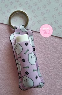 Image 3 of Kawaii Cat Lipbalm Holder Keychain