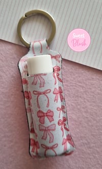 Image 3 of Coquette Bows Lipbalm Holder Keychain