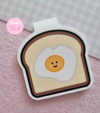 Image 1 of Sunny Side Up Bookmark: Egg on Toast Magnetic Bookmark