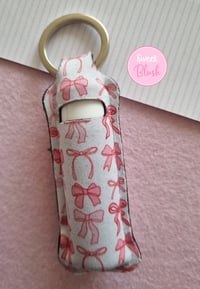 Image 4 of Coquette Bows Lipbalm Holder Keychain