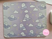 Image 2 of Celestial Kawaii Kitty Dreams Mousepad