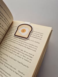 Image 3 of Sunny Side Up Bookmark: Egg on Toast Magnetic Bookmark