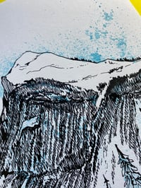 Image 5 of Ink original of Morzine, Teal 1