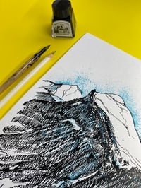 Image 2 of Ink original of Morzine, Teal 2