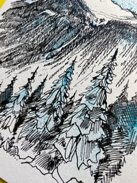 Image 4 of Ink original of Morzine, Teal 2