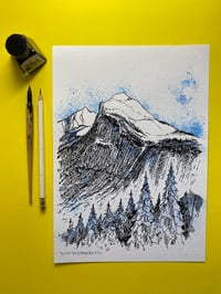 Image 1 of Ink original of Morzine, Blue