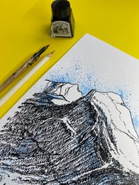 Image 3 of Ink original of Morzine, Blue