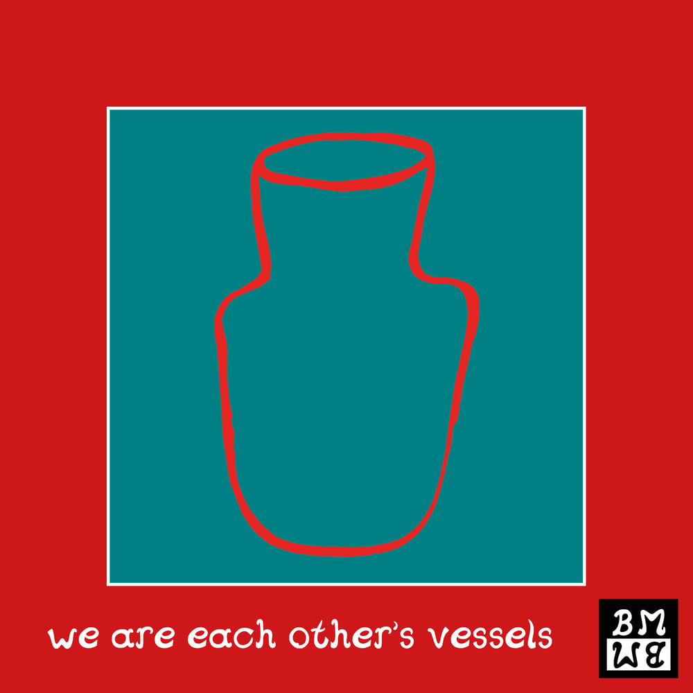 Image of vessels/urns teal red 2