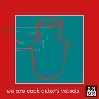 Image 2 of vessels/urns teal red 2