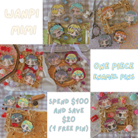 Image 1 of wanpi mimi - one piece chibi head pins [in hand]