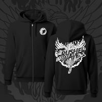 WHITE PHOENIX ZIP UP HOODIE