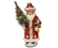 Tabletop Santa with Toys and Tree