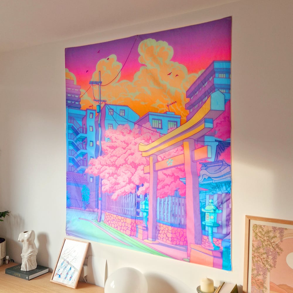 Image of Sakura Jinja Tapestry