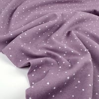 Tissu Jersey Côtelé Mini Spots Lilas - Tygdrömmar