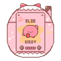 Image 2 of Kirby Tamagotchi Photoholder + Lenticular Card! 🍓🍰