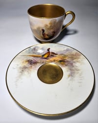Image 3 of Royal Worcester Coffee Cup and Saucer – Stinton #1