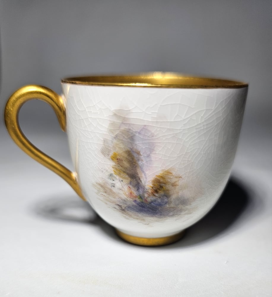 Image of Royal Worcester Coffee Cup and Saucer – Stinton #1