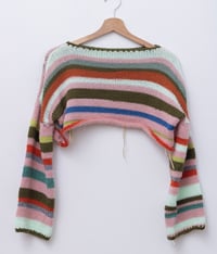 Image 1 of Colorful Knitted Crop Sweater