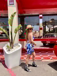 Image 4 of Cowboy Chaps Bikini in Blue Tie-Dye Print