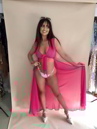 Image 3 of Hot Pink Chiffon Cover Up 