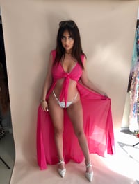 Image 4 of Hot Pink Chiffon Cover Up 