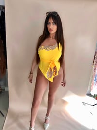 Image 2 of Yellow and Gold Motif Swimsuit