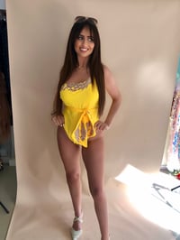 Image 3 of Yellow and Gold Motif Swimsuit