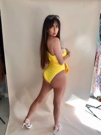 Image 5 of Yellow and Gold Motif Swimsuit