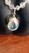 Image of 67 CARAT RARE MYSTIC TOPAZ PENDANT WITH LARGE AND MINIATURE SWAROVSKI CRYSTAL BEADS