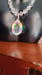 Image of 67 CARAT RARE MYSTIC TOPAZ PENDANT WITH LARGE AND MINIATURE SWAROVSKI CRYSTAL BEADS