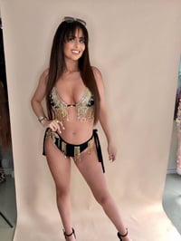Image 4 of Black and Gold Starfish Bikini