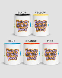 Image 3 of You're My Missing Piece | Purple Text Mug 