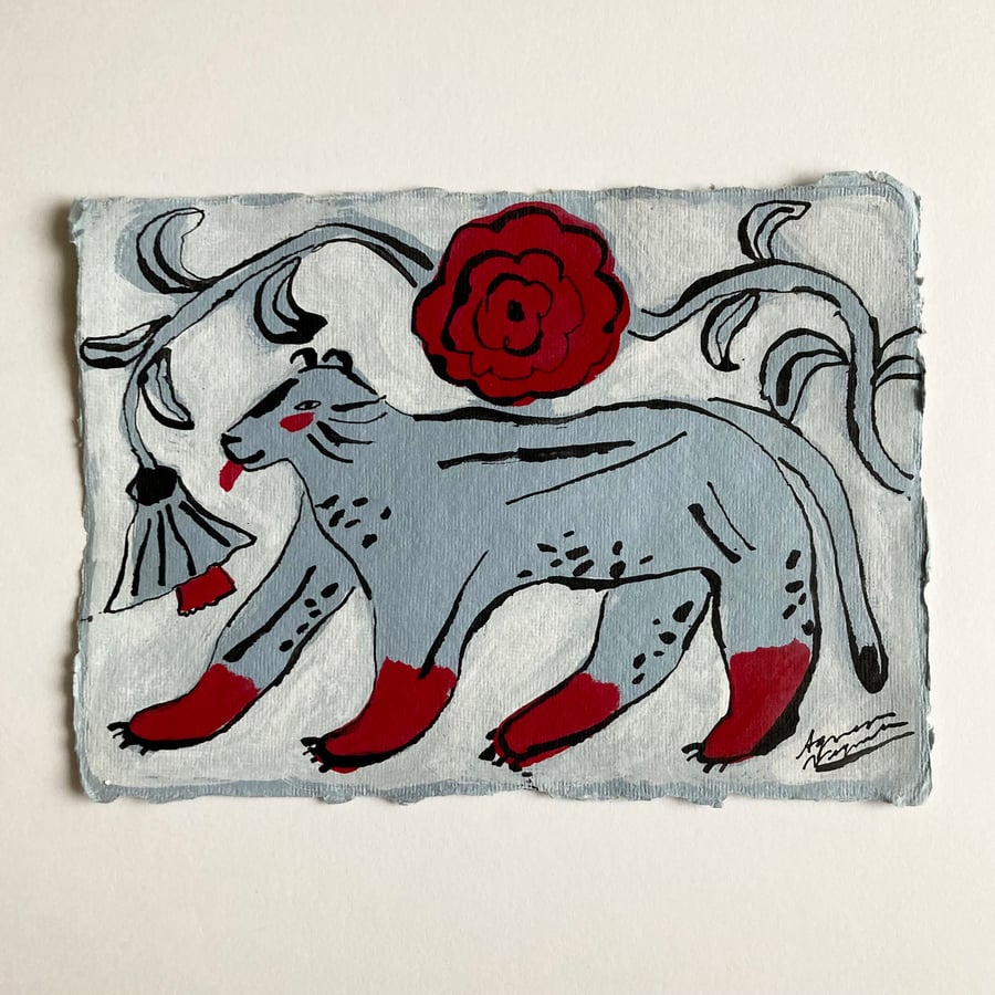 Image of 'Leo and Rose' mini painting