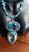 Image of 2.25 INCH AQUAMARINE PENDANT WITH TURQUOISE AND AQUAMARINE GEMSTONE CHIPS