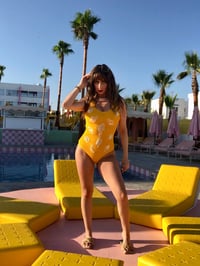 Image 11 of Hand Embellished Seersucker Swimsuit - Yellow