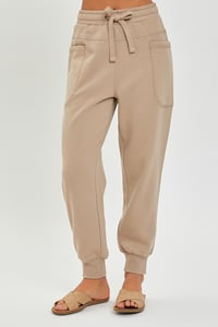 Image 4 of HIGH RISE SIDE POCKET RELAXED JOGGER PANTS