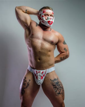 Image of AIR JOCKSTRAP - WHITE RED